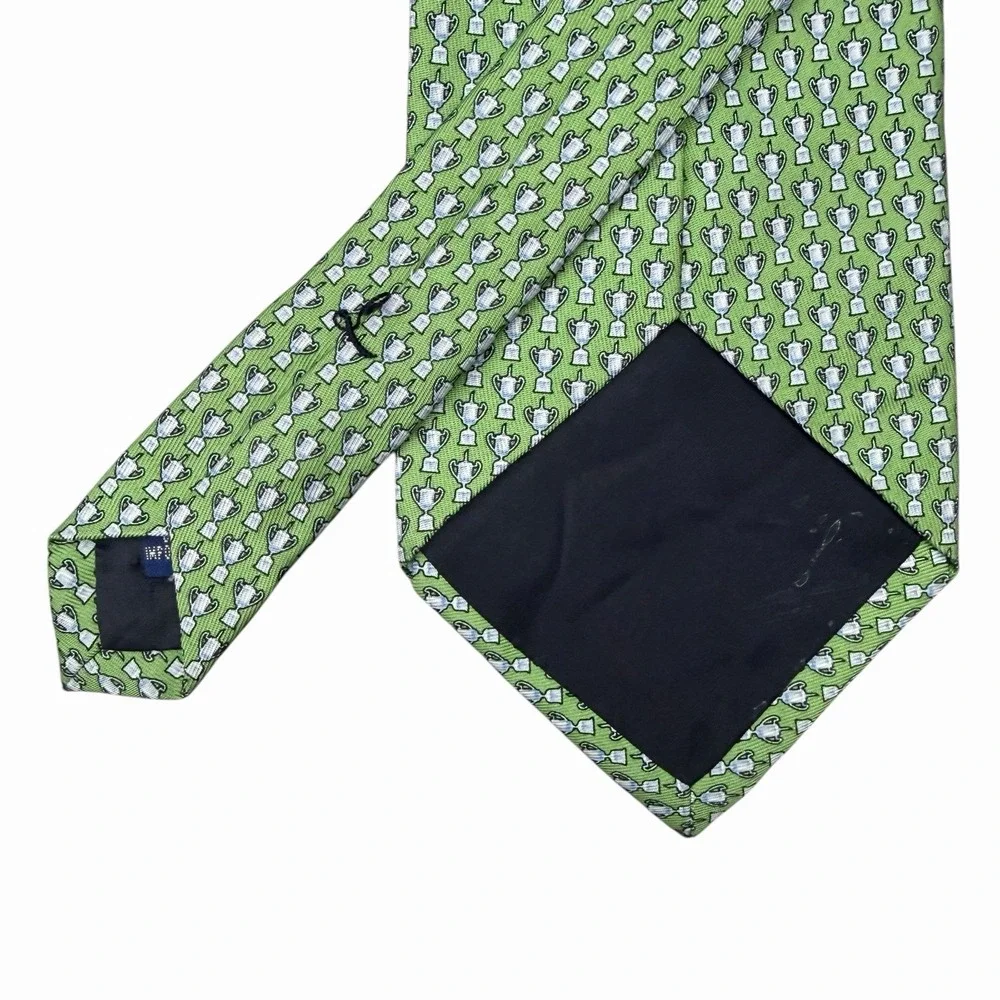 Vineyard Vines Tie U.S. Open 2006 Winged Foot Golf Trophy Green Silk 3 7/8